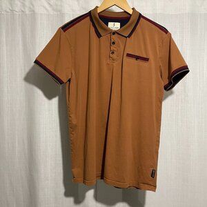 Scott James England brown polo with blue trim